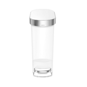 Szemetes ''Slim'', pedállal, 40 l, műanyag, White - simplehuman