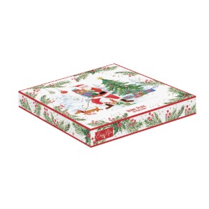 Szív alakú tányér, porcelán, 20x19 cm, "JOYFUL SANTA" - Nuova R2S márka