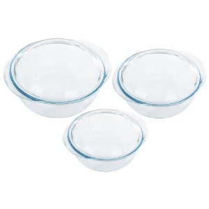 3 db Hőálló üvegből készült, élelmiszertároló edény készlet "Essentials" - Pyrex