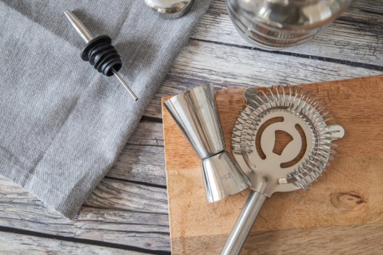 Kitchen Craft Dupla méretű koktélos pohár, 25/50 ml, rozsdamentes acél, ezüstös színű