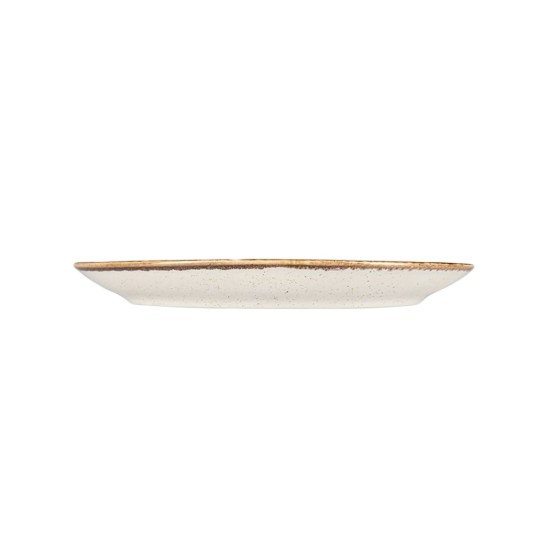 Porland - Ovális tányér, porcelán, 24cm, "Seasons", Bézs