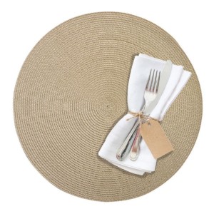 Kerek alakú asztalszőnyeg, 38 cm, "Circle", Ivory - Saleen