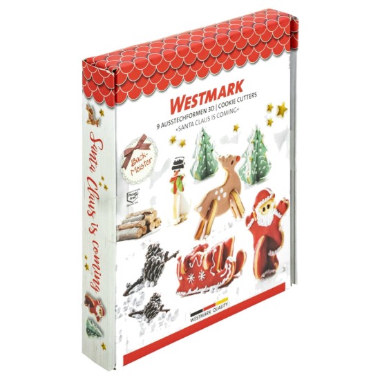 3D süti kiszúró készlet, 9 darab, "Santa Claus is coming" - Westmark