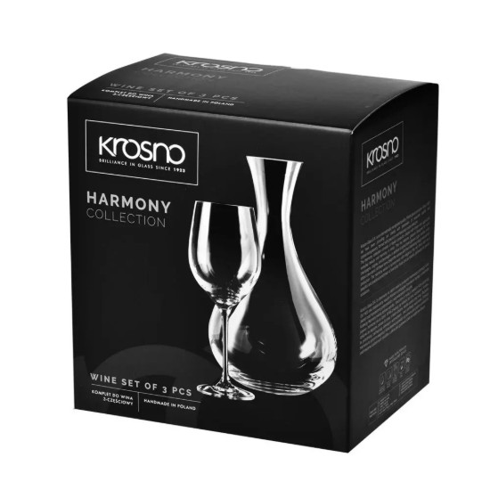 3 részes boradagoló készlet, kristályüvegből, "Harmony" - Krosno