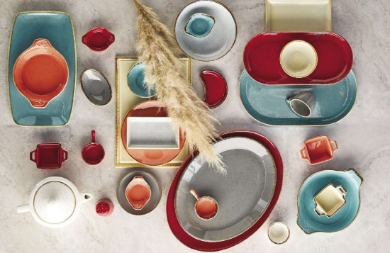 Porcelán sószóró, 10 cm, "Seasons", szürke - Porland