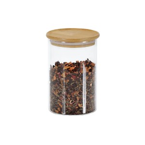 Tárolóedény, üveg, 800ml, bambusz tetővel - Kesper