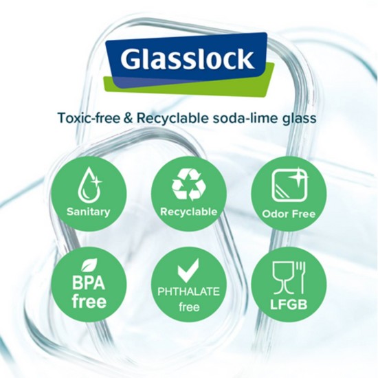 Élelmiszertároló edény, üveg, 2000ml, "Big Canister" - Glasslock