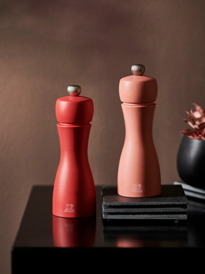 2 db só- és borsdaráló készlet, 15 cm, "Tahiti Fire", Bricks&Flame - Peugeot