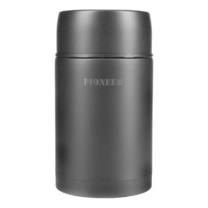 Hőszigetelő tartály leveshez, rozsdamentes acél, 1 l, "Pioneer", fekete - Grunwerg