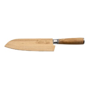 Santoku kés, acél, 18 cm, "Katana Saya" - Grunwerg