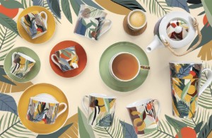 Porcelán bögre, 350 ml, tetővel és infúzióval, Kilimandzsáró - Nuova R2S