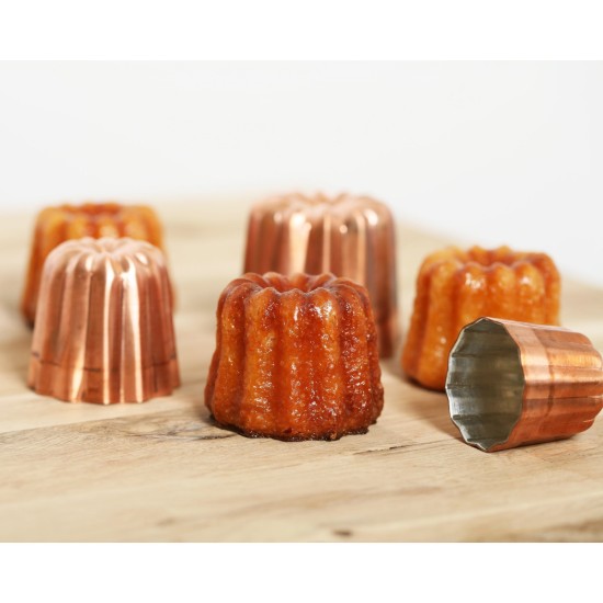 Sütőforma kannelekhez, réz, 3,7 × 3,3 cm - de Buyer