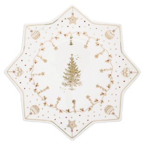 Nuova R2S - 32 cm -es "CHRISTMAS LIGHTS" porcelán torta tálca