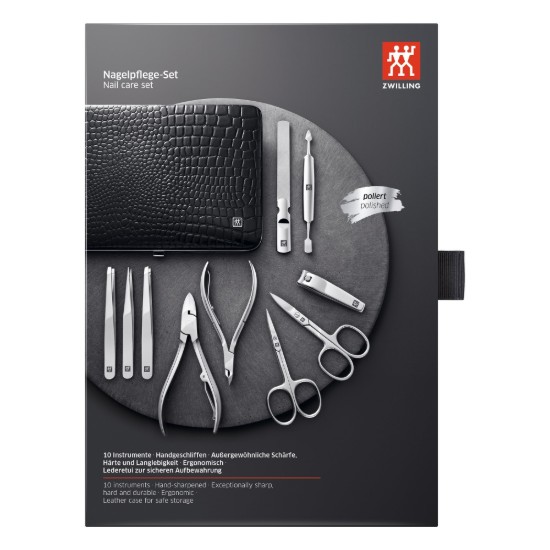 10 részes rozsdamentes készlet, fekete tok- Zwilling Classic Inox