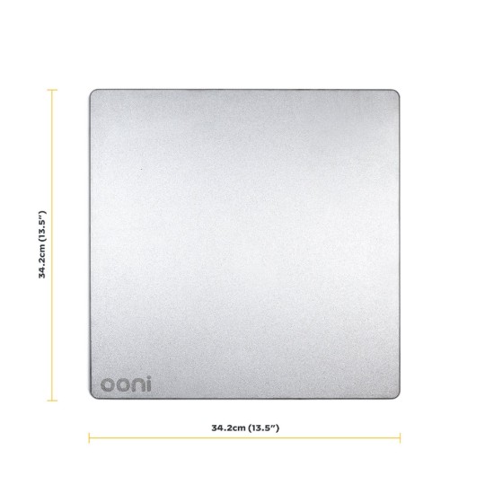 Pizza sütőlap, rozsdamentes acél, 34,2 x 34,2 cm, Steel 13 - Ooni