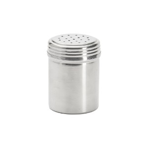 Tartály fűszerek szórásához, szitával, rozsdamentes acél, 7 × 10 cm/2,5 mm - de Buyer
