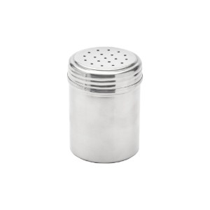 Tartály fűszerek szórásához, szitával, rozsdamentes acél, 7 × 10 cm/2,5 mm - de Buyer