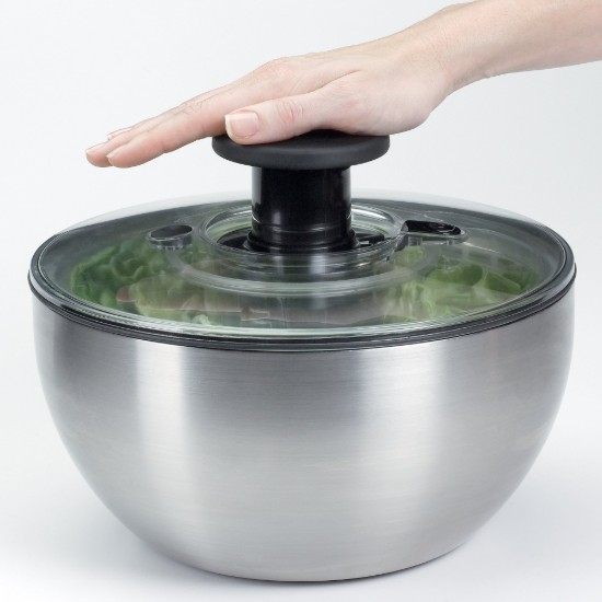 Saláta szárító, rozsdamentes acél, 26cm/5L - OXO
