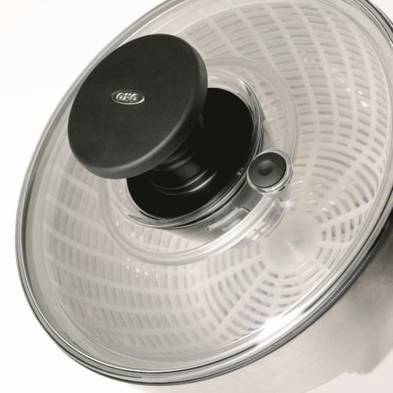 Saláta szárító, rozsdamentes acél, 26cm/5L - OXO