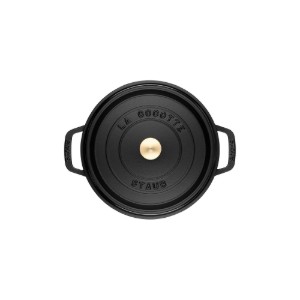 Staub ~ 20 cm / 2,2 literes, Black Cocotte öntöttvas főzőedény