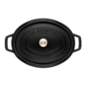 Staub - 27 cm / 3.2 literes ~ Black - Ovális Cocotte öntöttvas edény