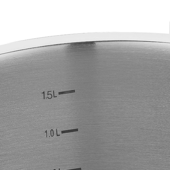 Mély, rozsdamentes acél lábas fedővel, 16 cm / 2 L, "Proline" - Korkmaz