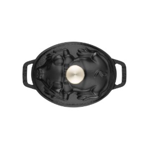Staub cocotte cochon, öntöttvas, 17 cm/1 l, Fekete