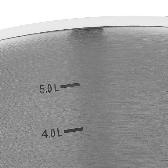 Mély, rozsdamentes acél lábas fedővel, 24 cm / 6,2 L, "Proline" - Korkmaz