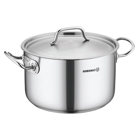 Mély, rozsdamentes acél lábas fedővel, 40 cm / 31 L, "Proline Gastro" - Korkmaz