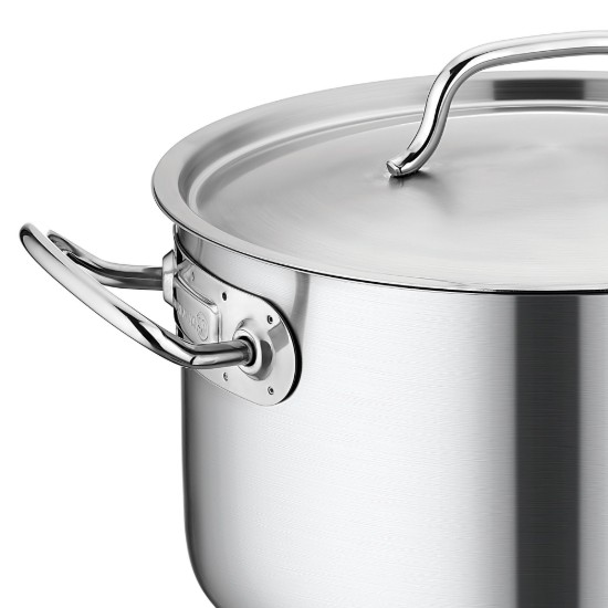 Mély, rozsdamentes acél lábas fedővel, 40 cm / 31 L, "Proline Gastro" - Korkmaz