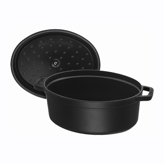 Staub - 33 cm / 6.7 litres Black Matte - Ovális Cocotte öntöttvas fazék