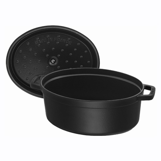 Staub ~  37 cm / 8 literes, Black (Fekete) ovális Cocotte edény