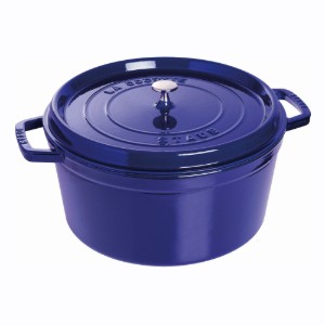 Staub ~ 30 cm / 8,35 literes Dark Blue- kerek Cocotte öntöttvas fazék
