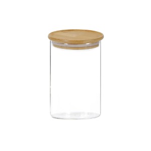 Tárolóedény, üveg, 800ml, bambusz tetővel - Kesper