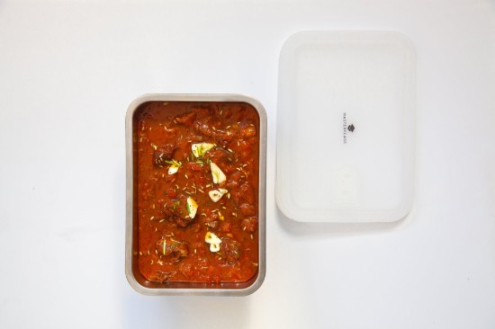 Élelmiszertartály, rozsdamentes acél, 2000 ml, "Master Class" - Kitchen Craft márka