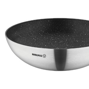 Korkmaz - "Proline Gastro" Tapadásmentes wok, alumínium, 30cm/4,3L