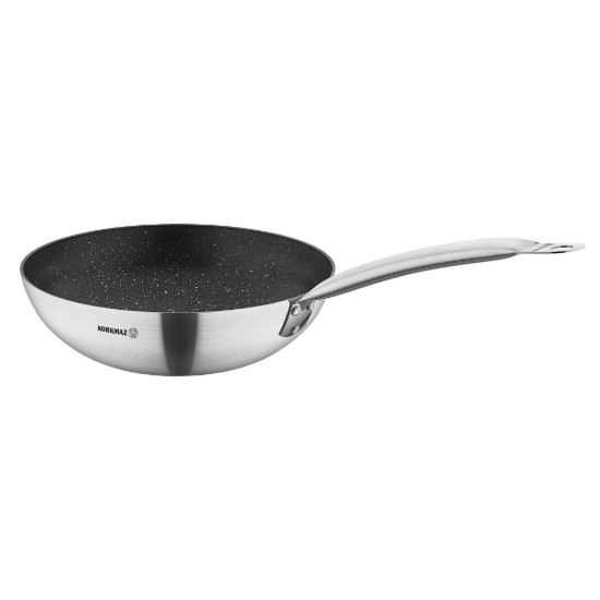 Tapadásmentes wok, alumínium, 32cm/5L, "Proline Gastro" - Korkmaz