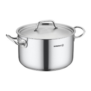 Mély, rozsdamentes acél lábas fedővel, 24 cm / 6,2 L, "Proline Gastro" - Korkmaz