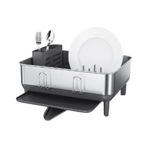 simplehuman - Edényszárító állvány, rozsdamentes acél, 39,4x38x19 cm