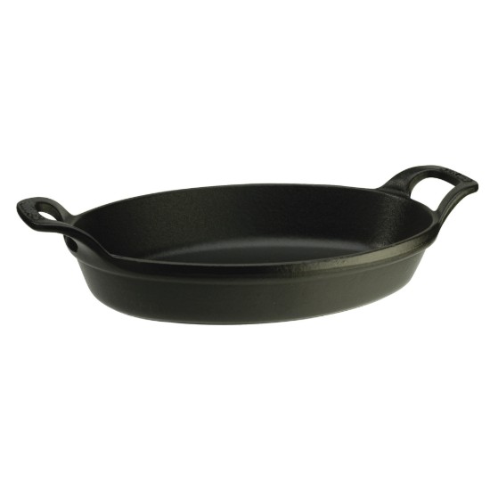 Staub ovális tál, öntöttvas, 32 cm, fekete