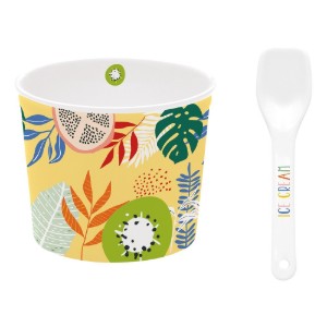 Nuova R2S "TUTTI FRUTTI" - Fagylaltos tál, porcelán, 8,5 cm