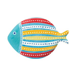  Nuova R2S - "SEA FRIENDS" Porcelán tál, 27x19cm