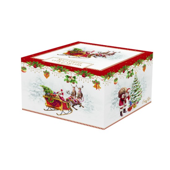 2 db teáscsésze készlet csészealjjal, porcelán, 110 ml, "Nosztalgikus karácsony" - Nuova R2S