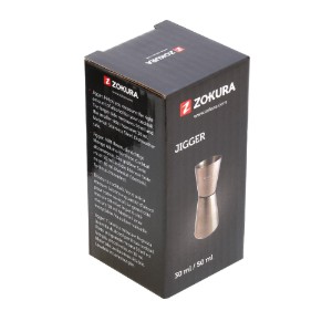 Zokura - Dupla italmérő pohár (jigger), rozsdamentes acél, 30/50ml