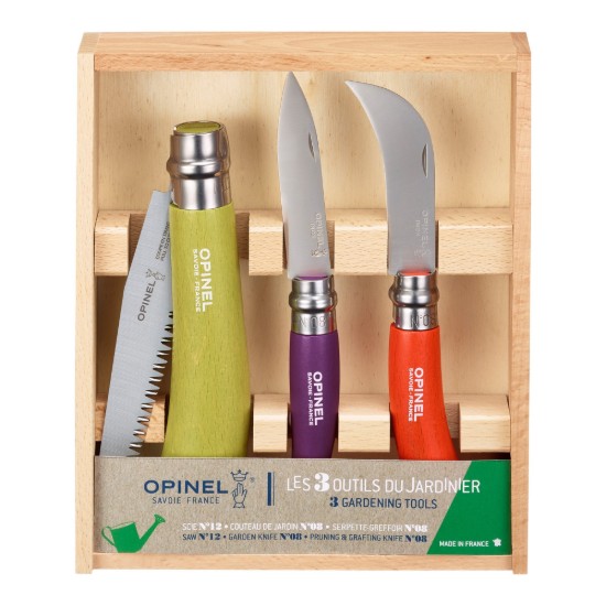 Opinel - 3 db Kertészeti kés, rozsdamentes acél 