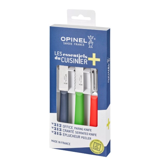 Opinel - "Les Essentiels"  3 db Kés, rozsdamentes acél 