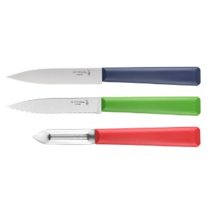Opinel - "Les Essentiels"  3 db Kés, rozsdamentes acél 