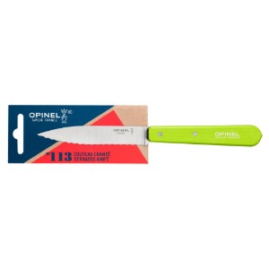 Opinel - "Les Essentiels" N°113 fogazott pengéjű kés, rozsdamentes acél, 10 cm, Apple