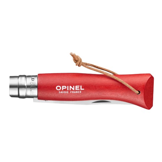 Opinel - "Colorama" N°08 zsebkés, rozsdamentes acél, 8,5 cm, Red  