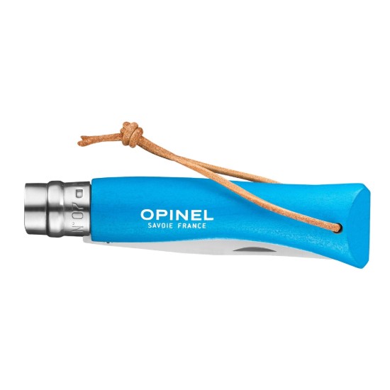 Opinel - "Colorama" Zsebkés N°07, rozsdamentes acél, 8cm, Cyan 
